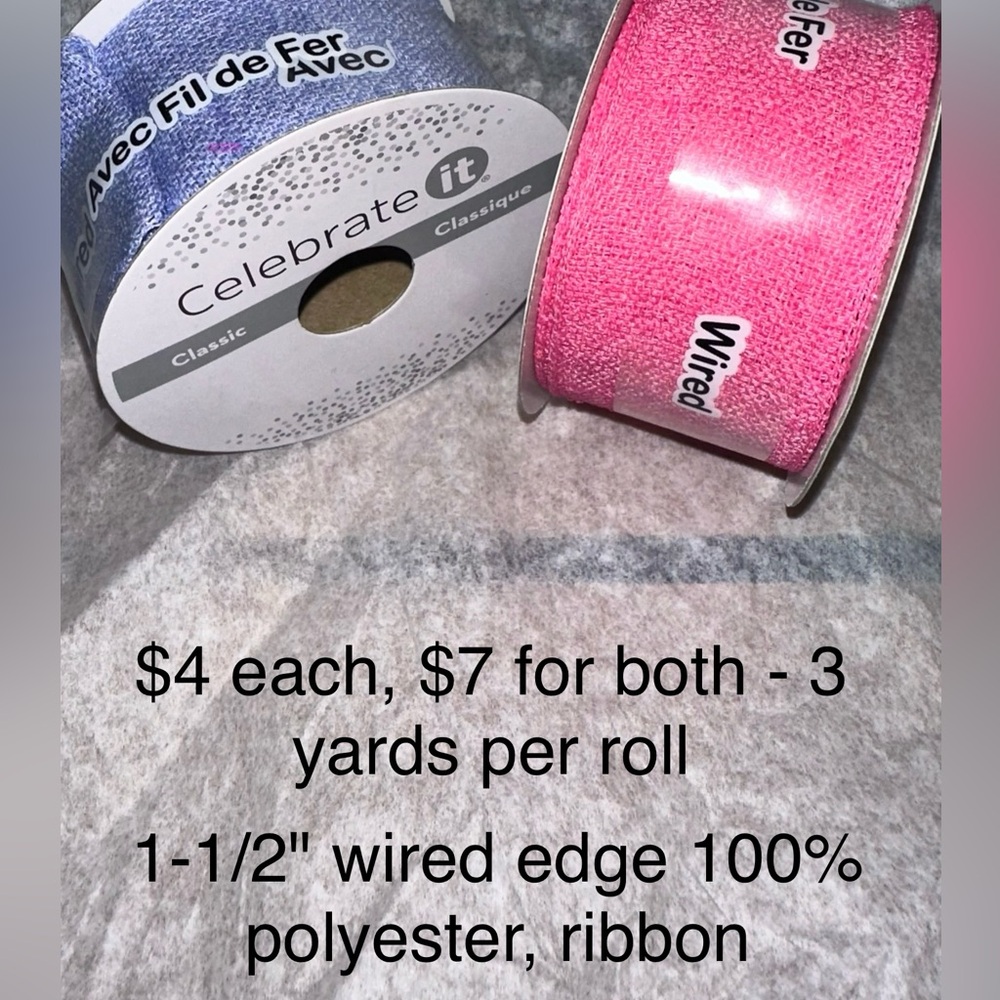 1-1/2" Wired Edge Ribbon